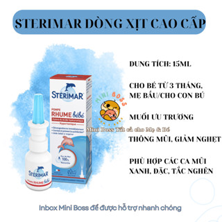 [Date 2026][BAY AIR]Dòng cao cấp xịt mũi cá heo Sterimar cho bé từ 3 tháng chai 15ml