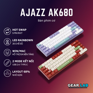 Bàn phím cơ Ajazz AK680 Hotswap - Rainbow LED, Layout 68%, Switch đa dạng
