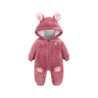 Quần áo trẻ em mùa đông💖FREESHIP💖Body Trần Bông Có Mũ Cho Bé Sơ Sinh Loại Dày  Alice Store Body Thu Đông CHo Bé