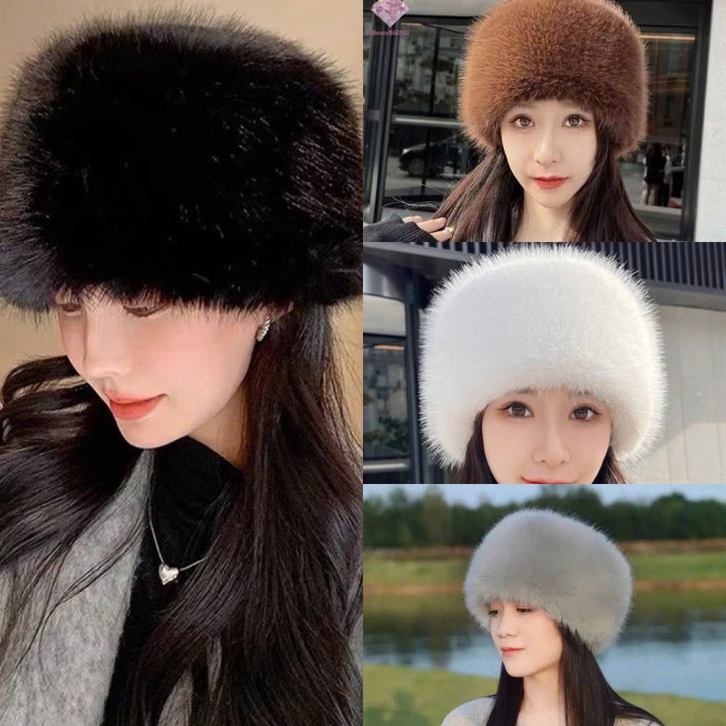  Mũ Lông Trụ Hot Trend Mùa Đông Năm Nay Dành Cho Chị Em Giữ Ấm Phối Đồ Mùa Đông Với Chất Liệu Ấm Áp Cùng Nhiều Màu Sắc 