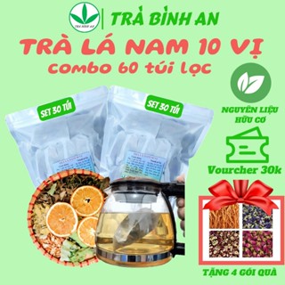  Combo 60 gói Trà lá nam 10 vị giảm cân giảm mỡ mát gan thanh lọc cơ thể giải độc gan 