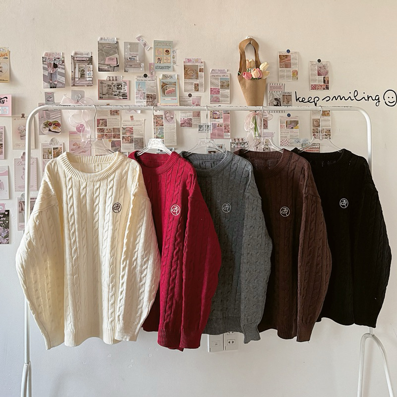 [ SẴN] LOGO SWEATER - ÁO SWEATER LEN THÊU LOGO SWEATER.DAOATHU FORM OVERSIZE NAM NỮ