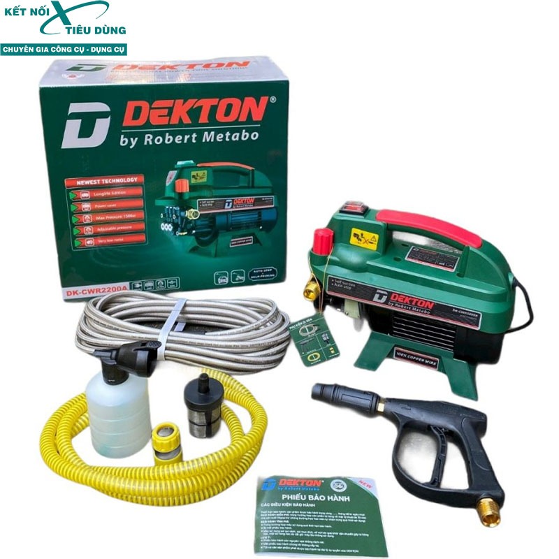 Máy Rửa Xe Chỉnh Áp 2200W Dekton DK-CWR2200A | Kết Nối Tiêu Dùng