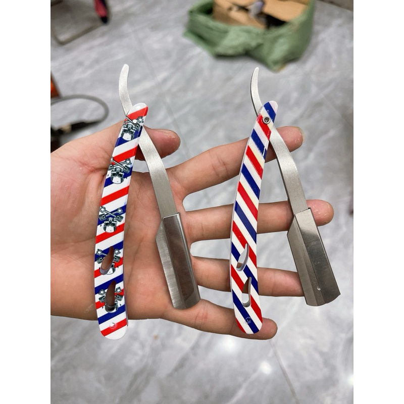 Dao cạo râu inox , dao cạo lông mặt Cao Cấp ( Tặng kèm 10 lưỡi lam dorco )