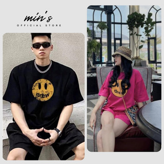 Áo Phông In Hình Mặt Cười Nam Nữ Form Rộng Tay Lỡ, Áo Thun Local Brand Unisex Vải Cotton 2 Chiều Dày Dặn
