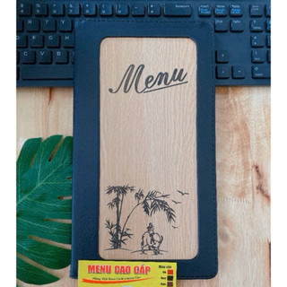 BÌA MENU GỖ 10-20 LÁ 2010 ( 16 x 29cm)