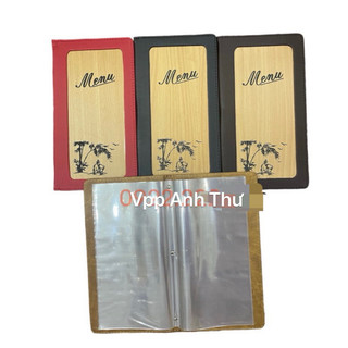 BÌA MENU GỖ 10-20 LÁ 2010 ( 16 x 29cm)