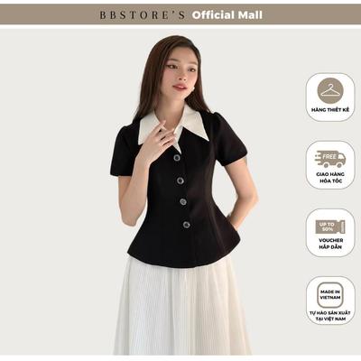  BBSTORE’S Áo Kiểu Peplum Sơ Mi Form Ngắn Thanh Lịch - A3389 