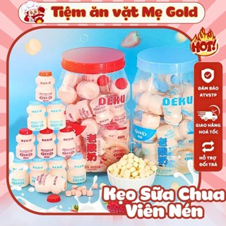 HŨ 30 LỌ Kẹo Sữa Chua Viên Nén MILK Hongkong 2 Vị Sữa Chua - Dâu, Tiệm Ăn Vặt Mẹ Gold