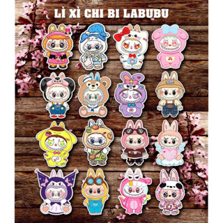 Set 10 Bao Lì Xì Chibi LABUBU Tết Đẹp Hottrend 2025 Phản Quang