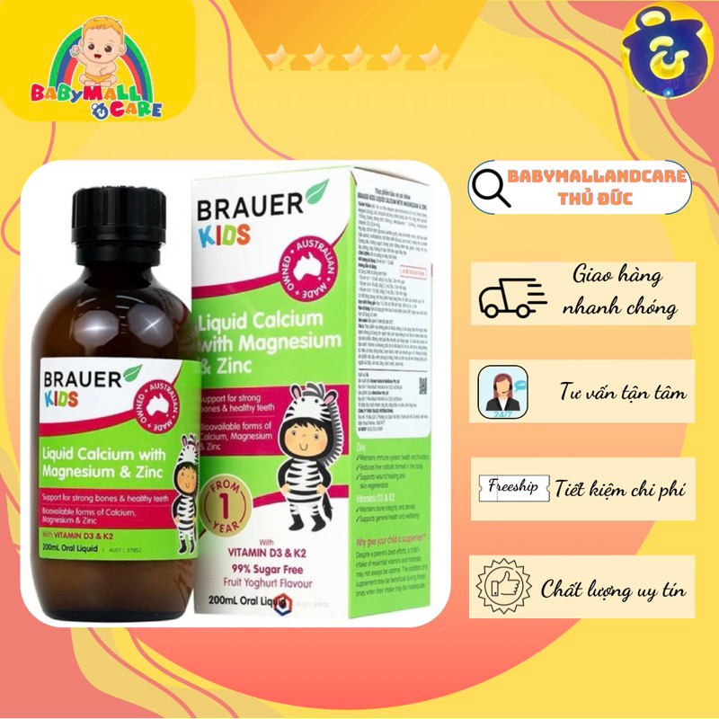 Siro Brauer Kids Liquid Calcium with Magnesium & Zinc 1y+