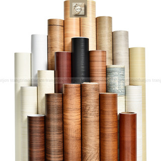 Giấy dán tường giả gỗ sẵn keo chống thấm nước, decal dán tường vân gỗ dán tủ, bàn, cửa, giường đẹp