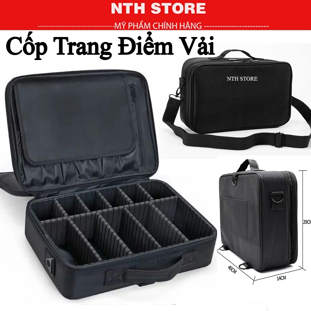Cốp vải đựng đồ makeup đồ nail size to. Cốp vải có dây đeo đựng đồ makeup chuyên nghiệp