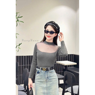 Áo nhiệt 83203 Chất Thun Pha Ren Co Dãn 4 Chiều