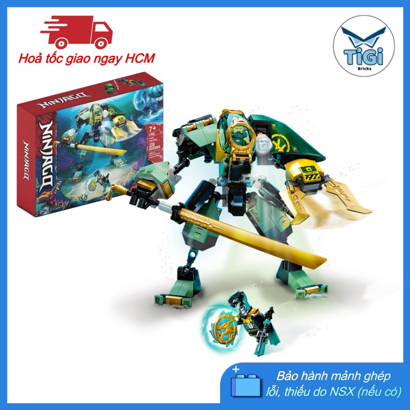 Ninjago Lloyd’s Hydro Mech mã 07082 thuỷ chiến đại dương - Đồ chơi Mô Hình Lắp Ráp mech Lloyd vùng b