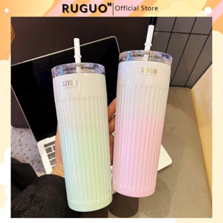 [CHÍNH HÃNG] Bình Giữ Nhiệt Tyeso SEYGM Mèo Inox 304 500ml Kèm Ống Hút, Nắp Có Gioăng Chống Tràn