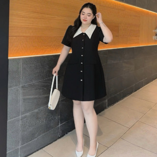 Béo Design bigsize Nữ - Đầm nẹp nơ nữ bigsize 50kg đến 100kg