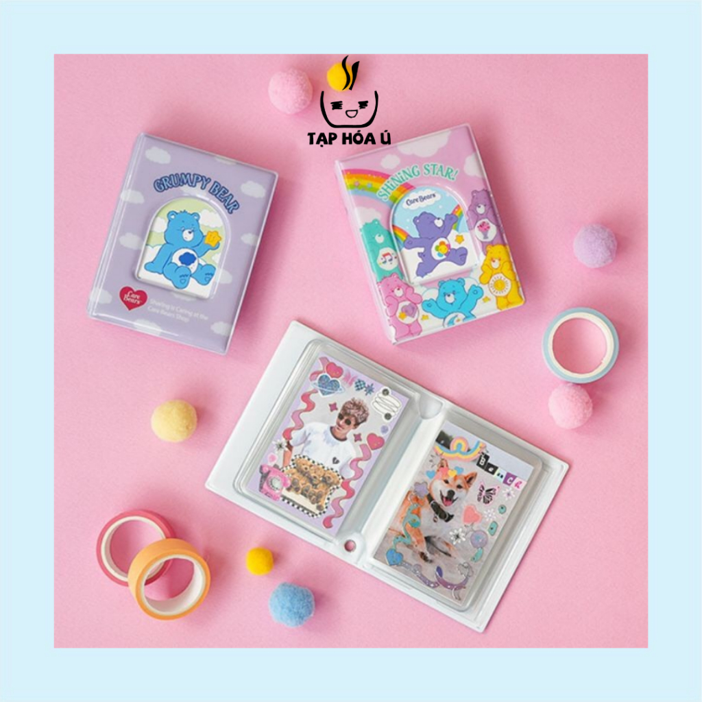 DAISO HÀN BINDER 1 Ô COLLECT BOOK CARE BEARS (5.5*9)