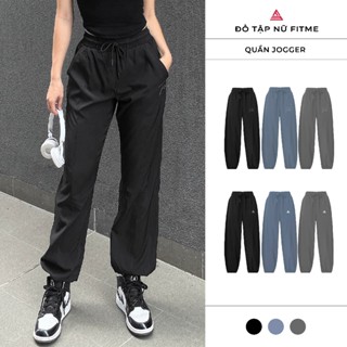 Quần jogger nữ Fitme thể thao, ống rộng cao cấp hỗ trợ tập gym, yoga và chạy bộ QDJG