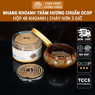 Nhang khoanh trầm hương cao cấp hộp 48 khoanh đơn chất lượng OCOP, ISO 9001 - Xưởng Mộc Việt