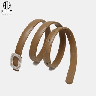 [Deal sang chảnh]  Dây lưng nữ cao cấp da thật ELLY – ED55