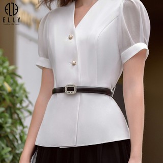[Deal sang chảnh]  Dây lưng nữ cao cấp da thật ELLY – ED55