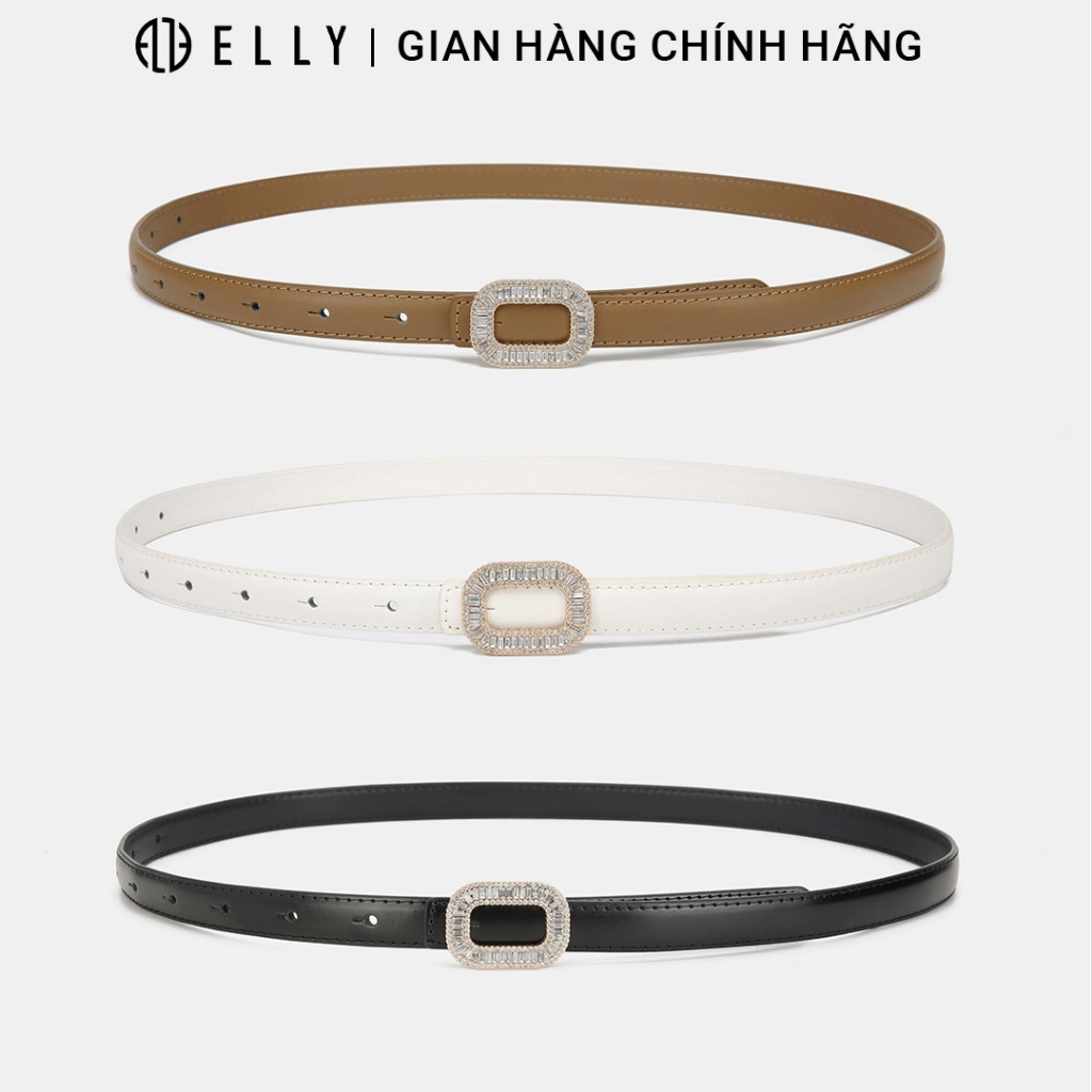 [Deal sang chảnh]  Dây lưng nữ cao cấp da thật ELLY – ED55