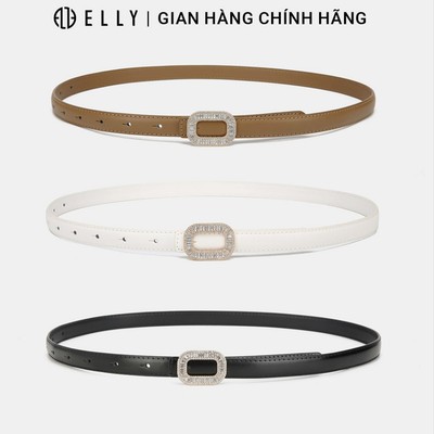Thắt lưng nữ ELLY ED55 khóa xỏ kim da thật cao cấp dây nịt nữ thời trang chính hãng