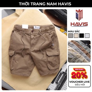 Quần short kaki nam túi hộp RURUMAN quần đùi nam lung thun chất cotton co giãn thấm hút mồ hôi dây rút tiện lợi QDBP098
