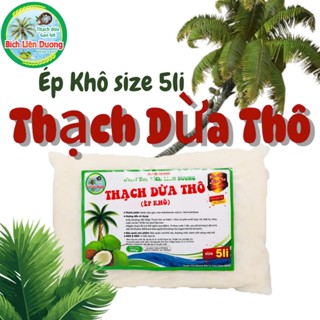   500GR 1KG  THẠCH DỪA THÔ ÉP KHÔ SIZE 5 LI TẶNG KÈM HƯƠNG_LOẠI TÚI 500GR 