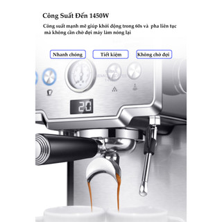 Máy pha cà phê Lacasa 3605/LC 3005 Espresso (Tay pha inox 304)