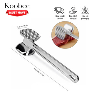 Búa Dần Thịt Đập Tỏi Gừng 2 Đầu KOOBEE - Dụng Cụ Làm Mềm Thịt Đa Năng Không Gỉ Bền Đẹp | NB27 