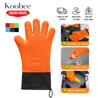  Găng Tay Cách Nhiệt Silicon Cao Cấp KOOBEE - Găng Tay Lò Nướng Làm Bếp Chống Nóng Chịu Nhiệt 230oC | 043 