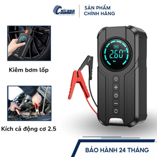 Kích bình ắc quy ô tô kiêm bơm lốp KLCP, bộ kích điện và bơm lốp ô tô 10000mAh Chính hãng 100%