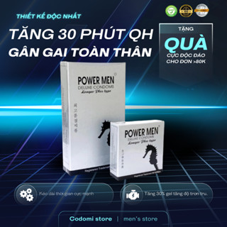 Bao cao su gân gai - trị xuất tinh sớm - kéo dài thời gian quan hệ -hộp 12 chiếc- Bao cao su Power Men xám hộp 12 chiếc
