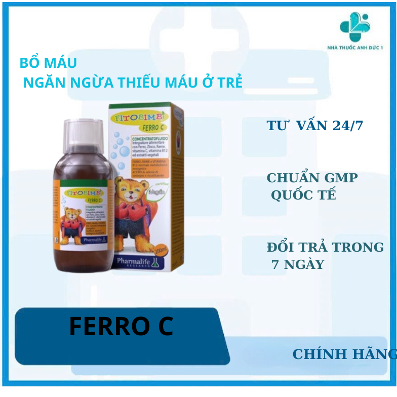 Ferro C Fitobimbi - Bổ Sung Sắt, Kẽm, Vitamin C , Hỗ Trợ Bổ Máu Cho Trẻ, Giúp Tăng Đề Kháng