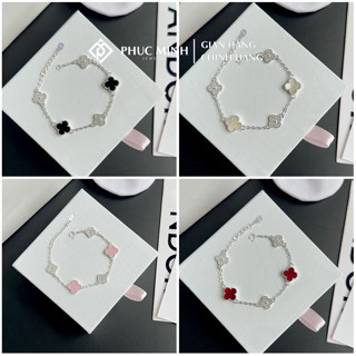 Lắc tay bạc PMJ vòng tay nữ mặt cỏ 4 lá may mắn phụ kiện thời trang đơn giản tinh tế PMJS0242L