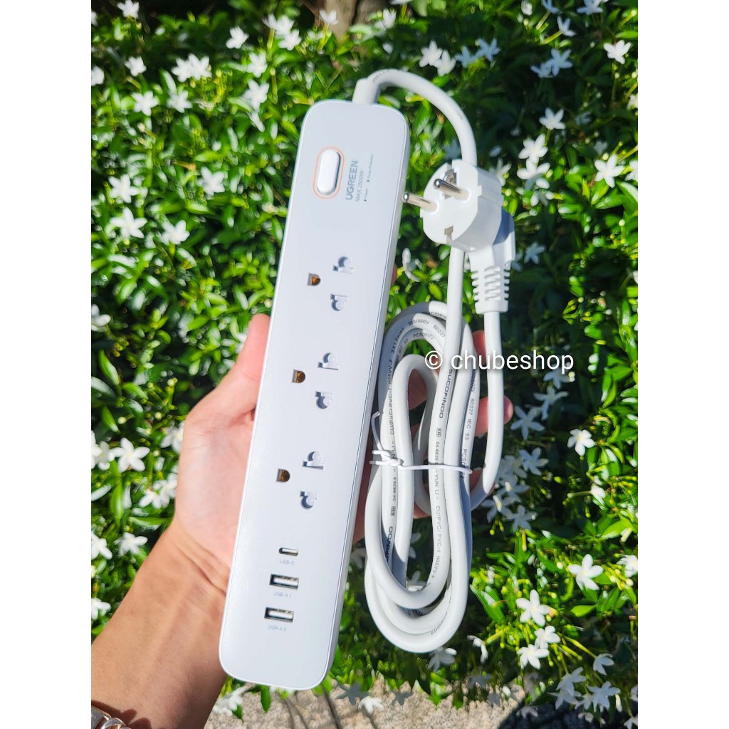 Ổ cắm điện chống sét đa năng 6 in 1 UGREEN CD286
