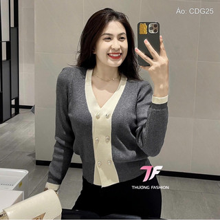 Áo khoác len cúc ngọc
