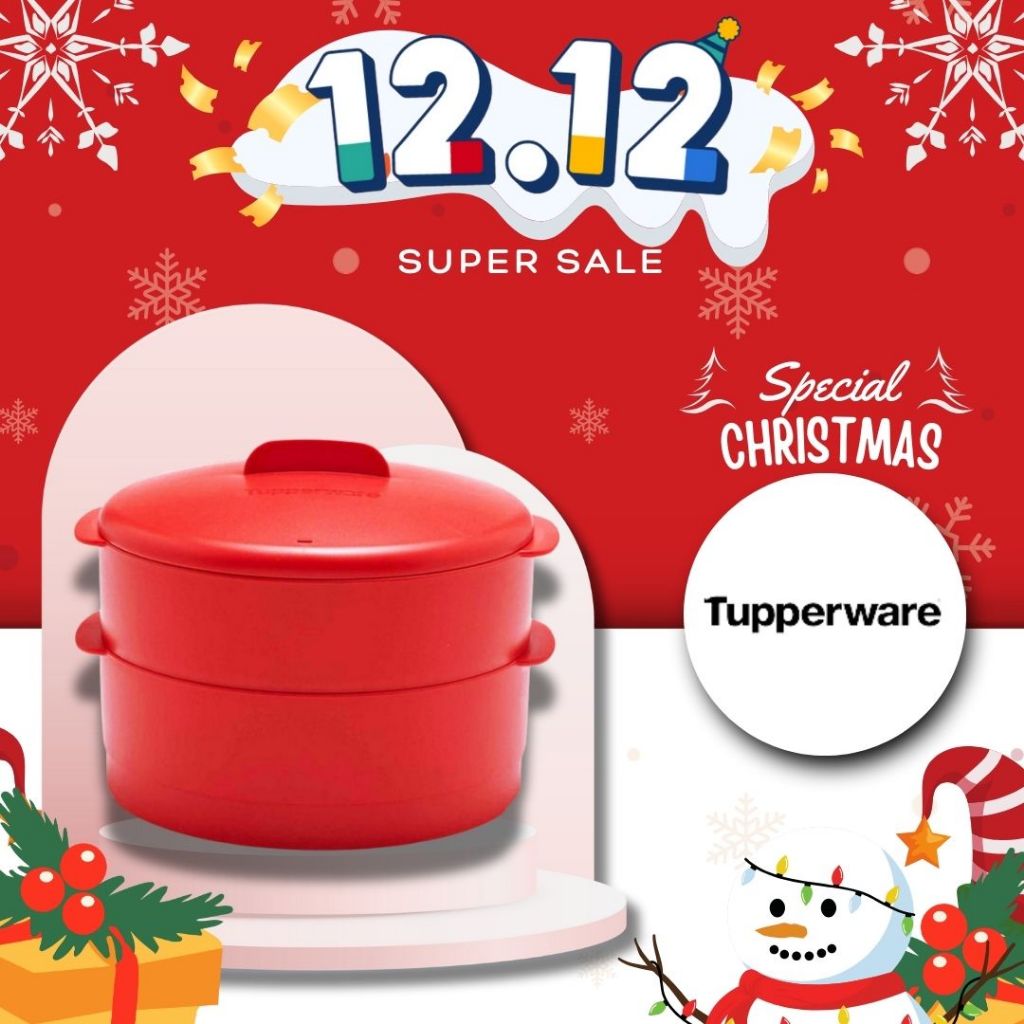 Xửng hấp Steam It 2 Tầng Đỏ Tupperware
