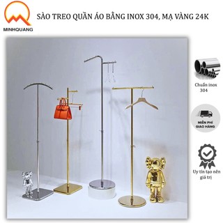  Cây mẫu livesatrem,sào giá kệ treo quần áo chụp ảnh inox 304 mạ vàng 24k. 