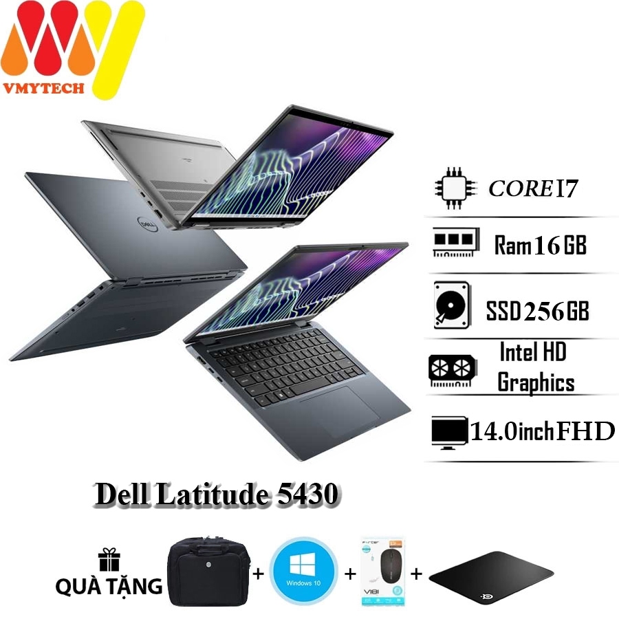 Dell Latitude 5430, Dell E5430 Core i7-1255U, Ram 16GB, SSD 256GB M2, 14.0inch FHD, laptop văn phòng