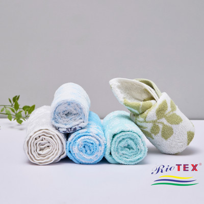 COMBO 5 Khăn mặt RIOTEX Cao Cấp - Khăn Bền Đẹp, Thấm hút tốt Kích thước 34x82cm, 35x75cm (100g)
