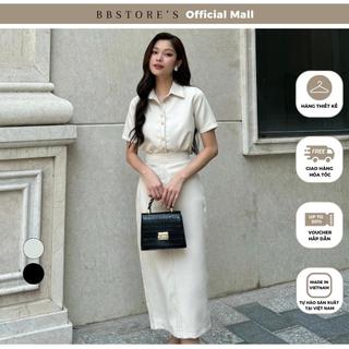  BBSTORE’S Set Áo Sơ Mi Phối Chân Váy Suông Dài Thanh Lịch - K3265 