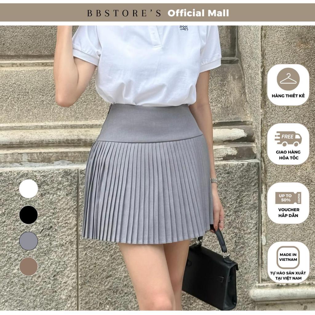 BBSTORE’S Chân Váy Ngắn Xếp Ly Lưng Bảng Thanh Lịch - V3455