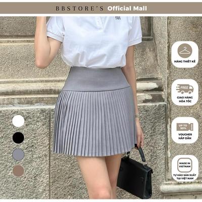  BBSTORE’S Chân Váy Ngắn Xếp Ly Lưng Bảng Thanh Lịch - V3455 
