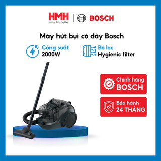   CHÍNH HÃNG  Máy Hút Bụi Có Dây Bosch Series 4 2000W Lọc bụi Diệt khuẩn Tự động thu dây Đầu hút kết hợp HMH.BGS21WX100 