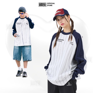 Áo Nỉ Dài Tay Dáng Thể Thao HALEY SD02, Phối Kẻ Form Rộng Phong Cách Hàn Quốc, Năng Động Dành Cho Nam Nữ - Tặng tất