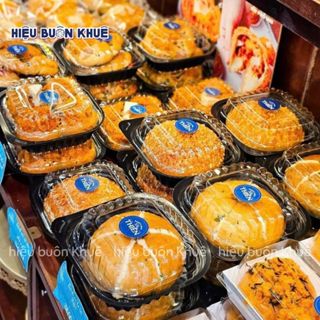 100 Hộp Nhựa Đế Đen Đựng Bánh Mì Bơ Tỏi, Donut, Su Kem, Thực Phẩm, Xôi [HT12]