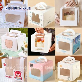 10 Hộp Bánh Kem, Hộp Giấy Đựng Bánh Bánh Sinh Nhật, Gato, Bento Kèm Đế [size 16x16x cao 15 cm]